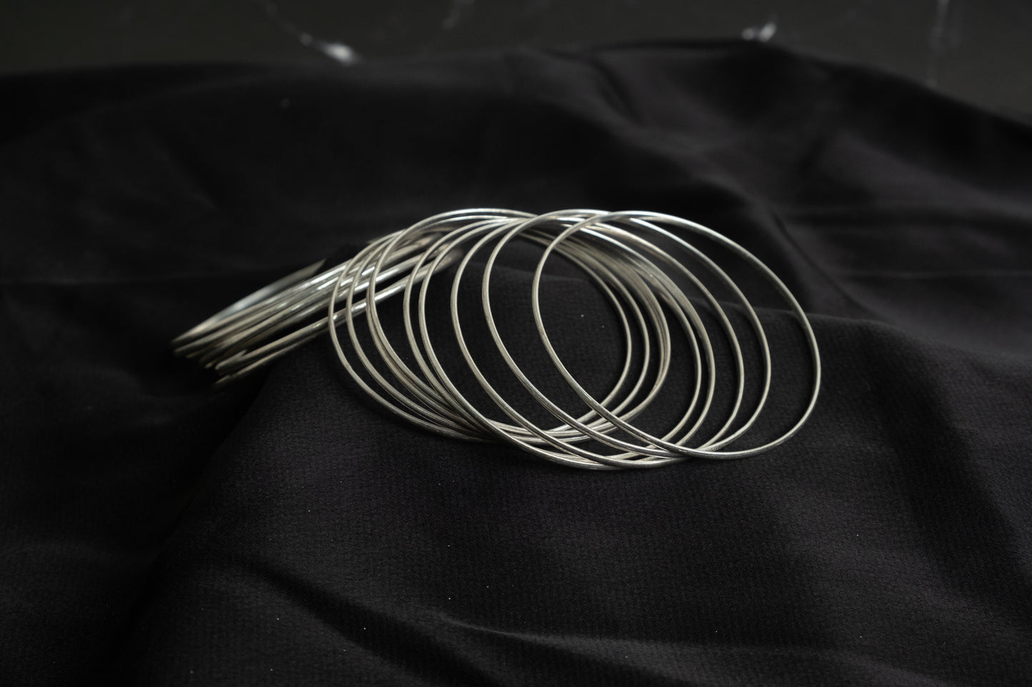Handmade 92.5 silver Bangles (12 Items)