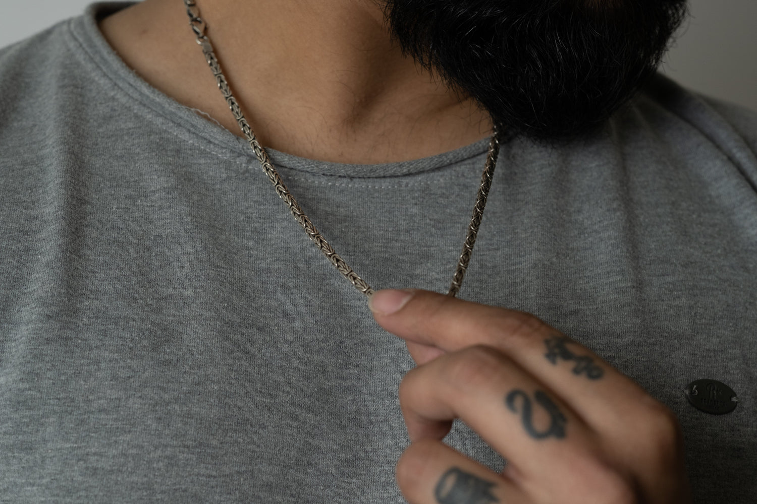 Handmade 92.5 silver men chain