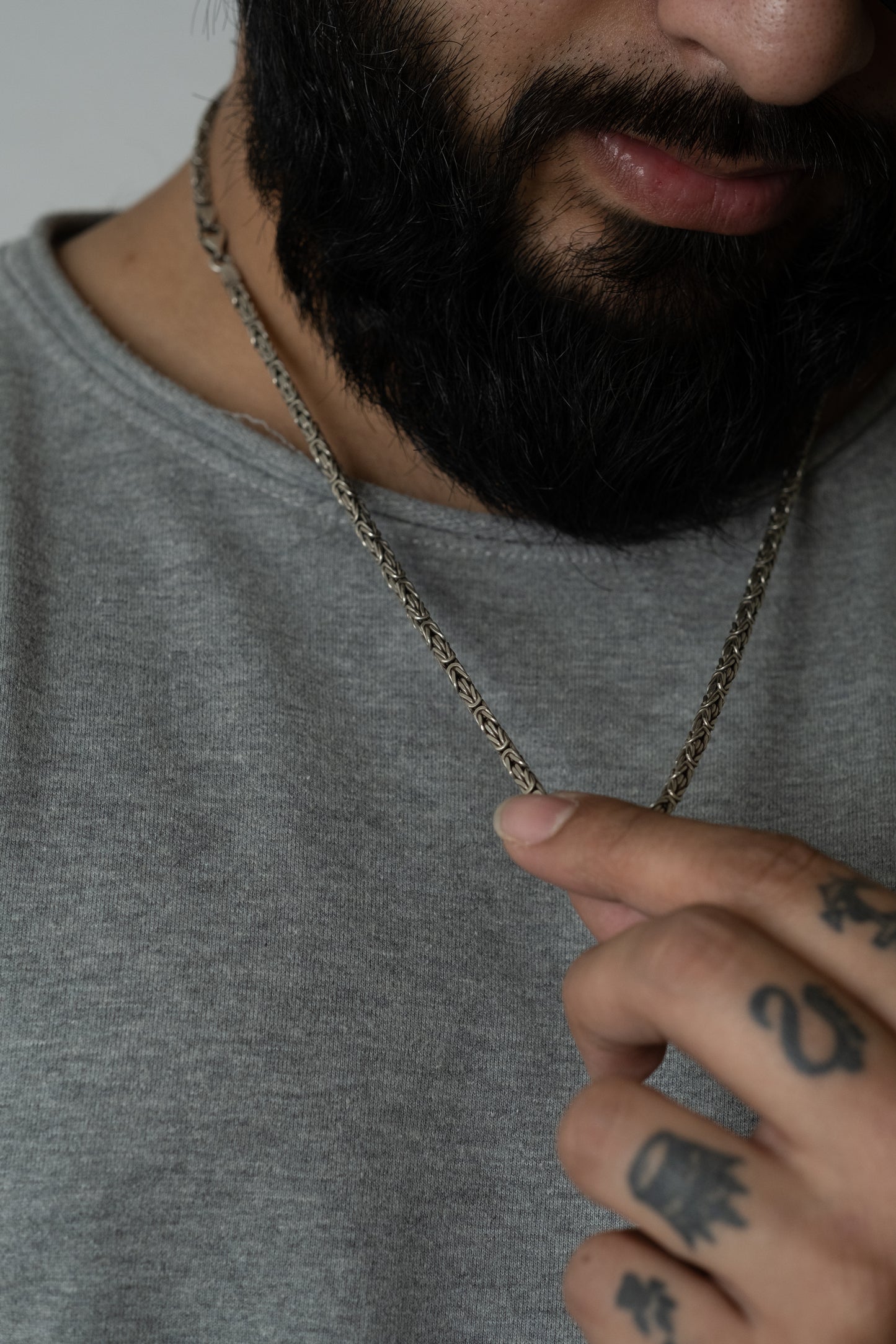 Handmade 92.5 silver men chain