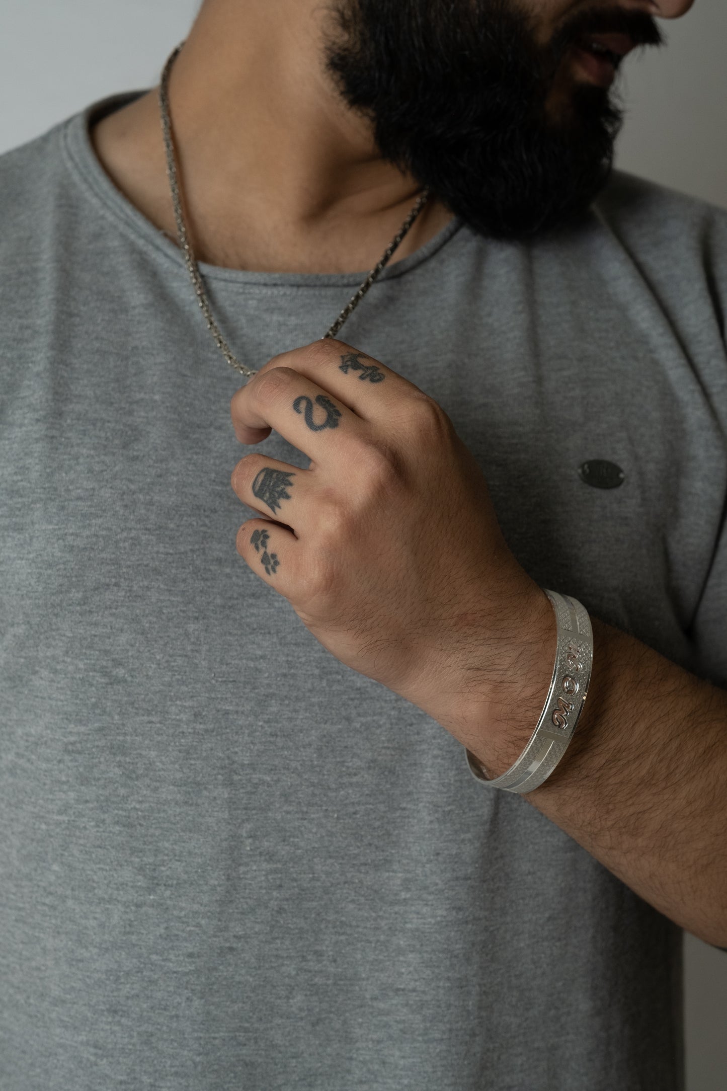 Handmade 92.5 silver men chain
