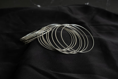 Handmade 92.5 silver Bangles (12 Items)
